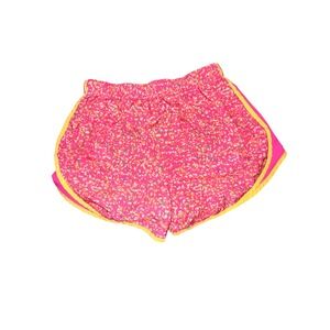 Nike Dri-FIT Tempo Running Shorts Womens Medium Pink Yellow Speckled Printed